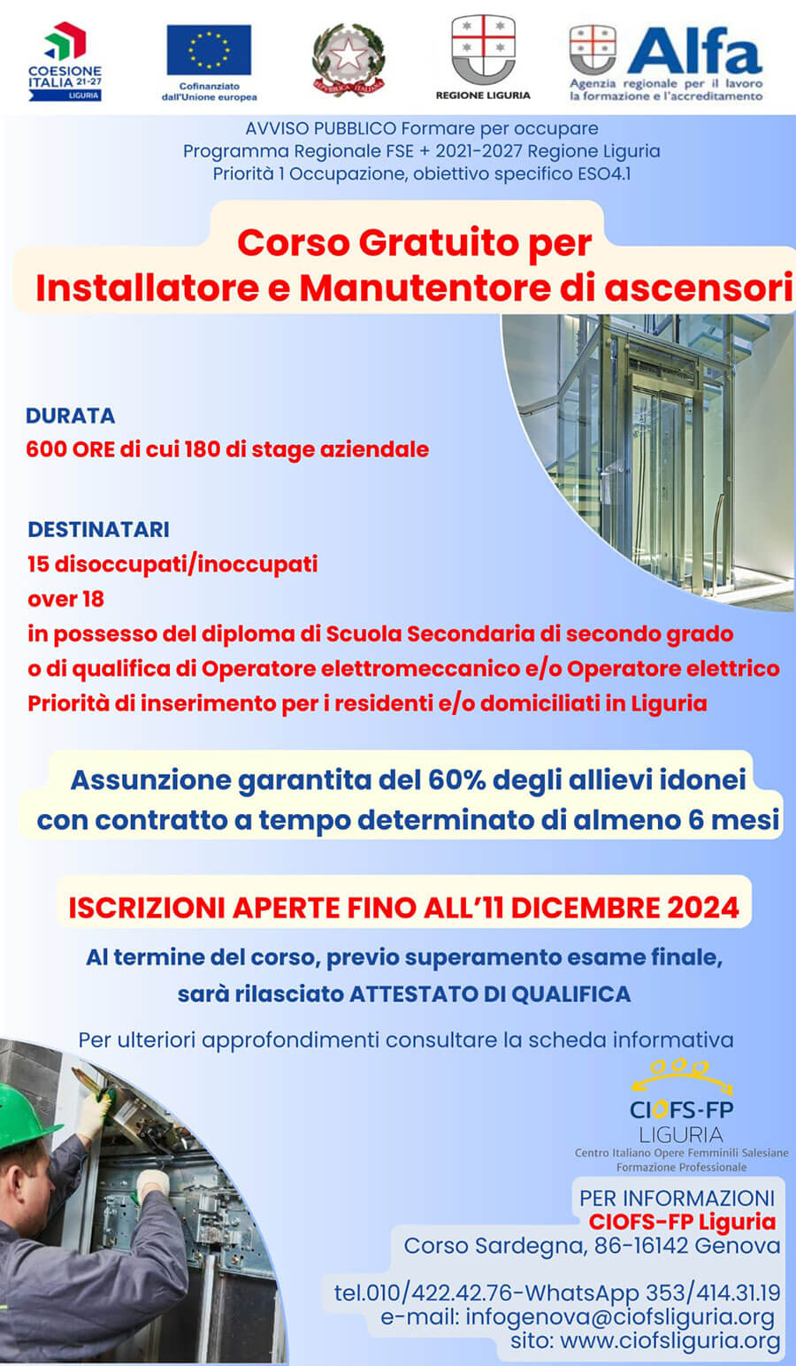 corso ciofs fp liguria
