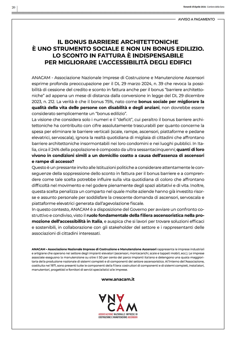 lettera aperta sul corriere della sera