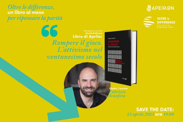 “Rompere il Gioco”: nuovo appuntamento del ciclo “Oltre le differenze, un libro al mese per ripensare la parità”