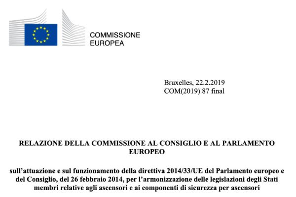 Pubblicata la relazione della Commissione Europea su attuazione e funzionamento della Direttiva 2014/33/UE