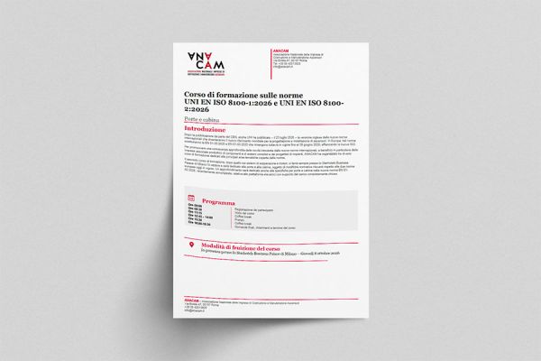 UNI EN ISO 8100-1 e 8100-2: nuovo corso l’8 ottobre a Milano su porte e cabina