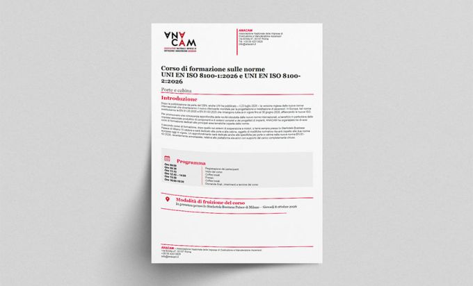UNI EN ISO 8100-1 e 8100-2: nuovo corso l’8 ottobre a Milano su porte e cabina