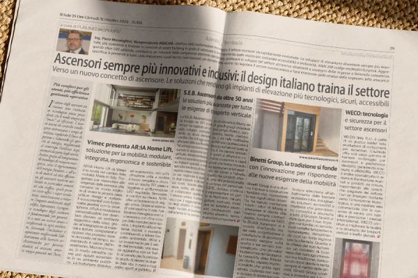 Anacam e alcune aziende associate oggi parlano di ascensori su “Il Sole 24 Ore”